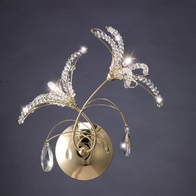 Kenzo Crystal Wall Lights Diyas Flush Crystal Wall Lights